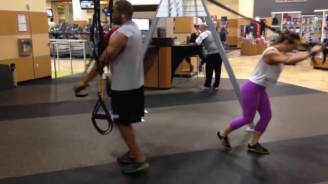 Great TRX arm day warmup! 3x15 biceps, triceps, shoulders.