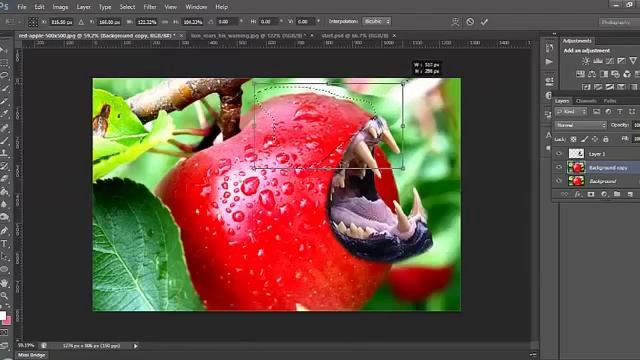 Merging 2 images with Adobe Photoshop CS6 The Angry Apple