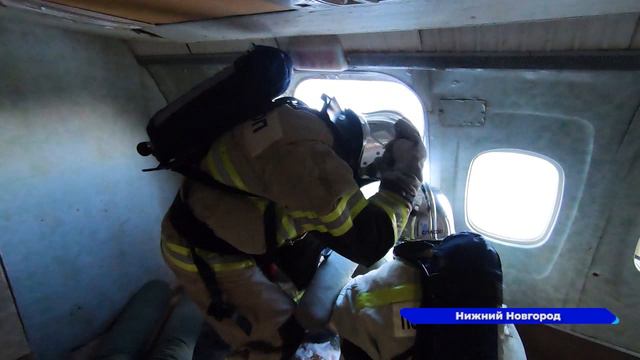 В аэропорту Стригино прошли учения спасателей