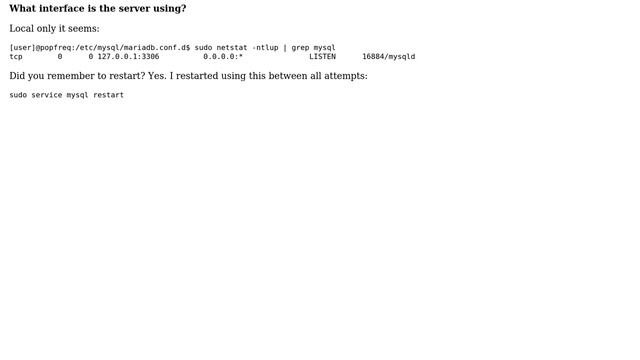 MariaDB refuses remote connections 2 Solutions!!