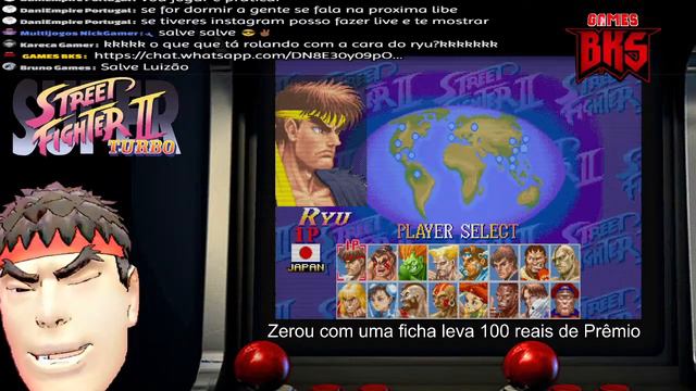 Super Street Fighter 2 Turbo : Desafio do BKS quem zerar com uma ficha leva 100 reais, Sala Aberta!