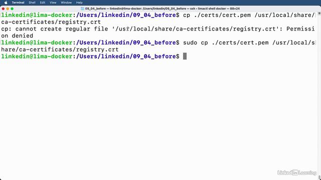 9.4_Creating and logging into authenticated registries - (9. The Docker Registry)