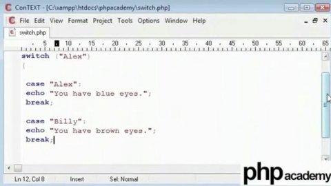 PHP Switch Statement English