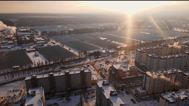 Воронеж, мкр. Тенистый декабрь 2021 (youtube 4k)