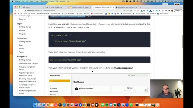 Laravel Filament Course Part 2: Admin user + Filament installation