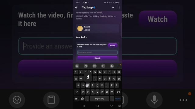 Tap Swap Код сегодня 3-4 Августа 10 LEGIT APPs That Will Pay You ТАП СВАП Новый код в Видео