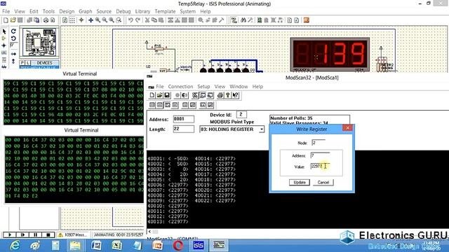 #Virtual Serial Port. Successfully Tested Modbus Protocol [Proteus And ModScan32]