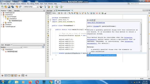 Java the complete Reference Ninth Edition (Chapter 29) Example (3) Parallel Streams