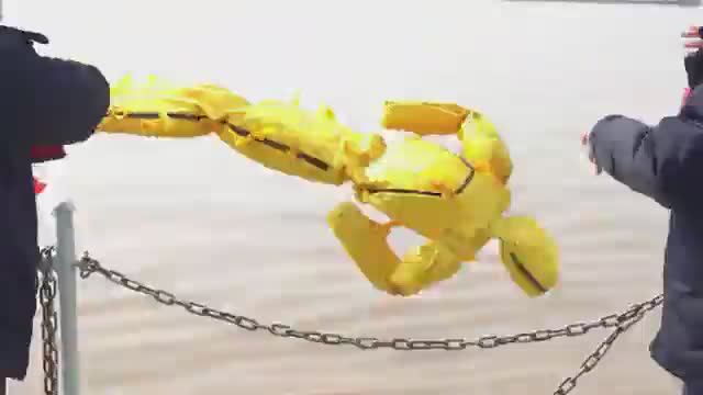 Спасательный беспилотник на море