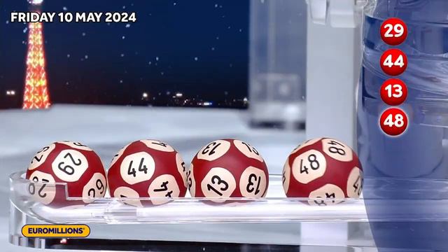 The National Lottery EuroMillions draw results from Friday 10 May 2024