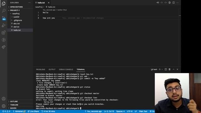 Types of merge in branches|Deleting branch|Git and Github Tutorial|Hello GIT|Learning GITfrom basic
