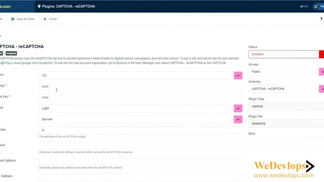 Adding google Recaptcha CAPTCHA to Joomla 4 website