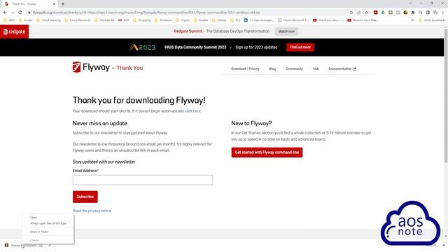 Downloading and Installing Flyway on Your Computer