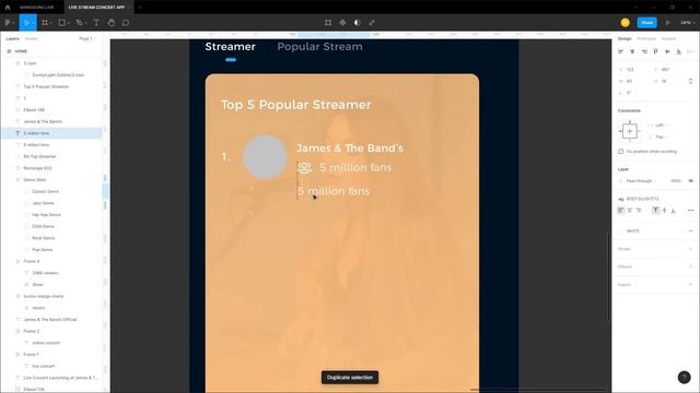 UI DESIGN PLATFORM FOR LIVE MUSIC CONCERTS - FIGMA SPEED ART DESIGN ?