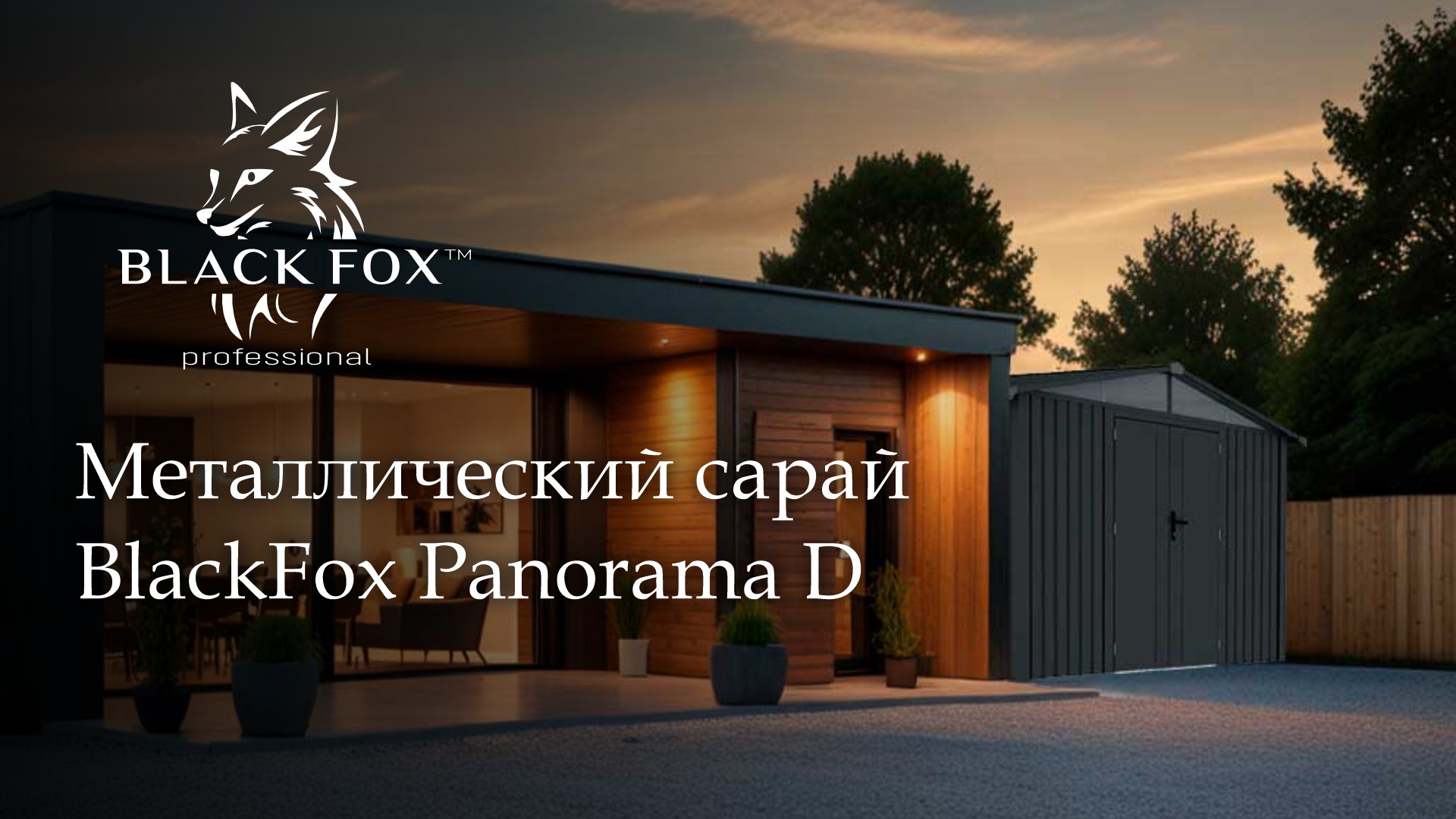 Системы хранения: металлический сарай премиум класса BlackFox Panorama D