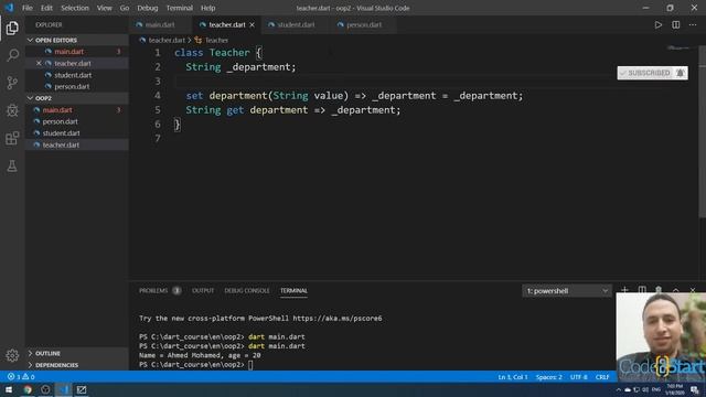42- Dart Inheritance and method Overriding (Arabic)