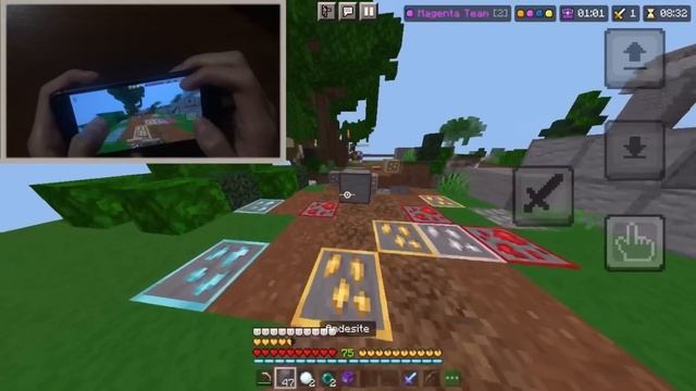 NEW Mobile Controls With Handcam (Minecraft Hive Skywars)