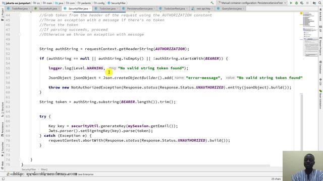 How to secure a JAX-RS app with Json Web Token (JWT) in Jakarta EE (formerly Java EE)