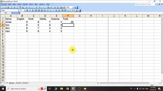 Day 13 - Methods of addition | Microsoft Excel 2003 | Tiger Army | 2022