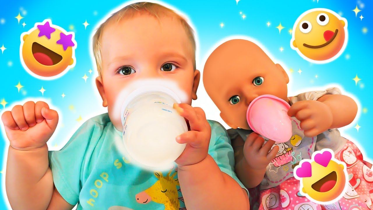 Кукла БЕБИ БОН — Беби Анабель играет с малышом Дорианом! Видео для девочек с Baby Born