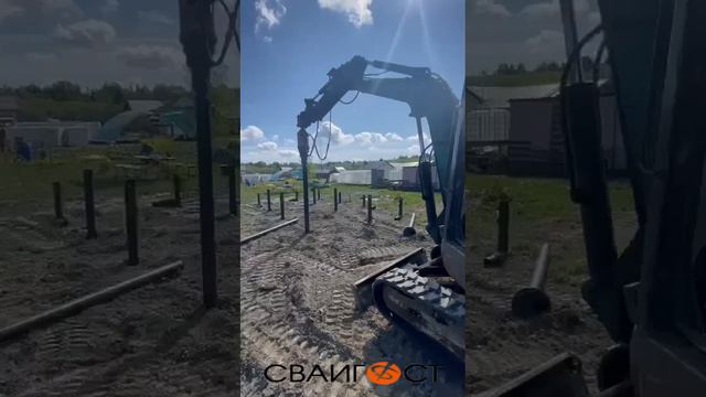 Монтаж винтовых свай в СПБ