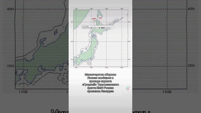 Министерство обороны Японии сообщило о проходе корвета «Громкий» Тихоокеанского флота ВМФ России