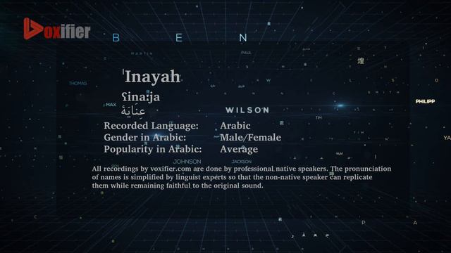 How to Pronunce 'Inayah (عناية) in Arabic - Voxifier.com