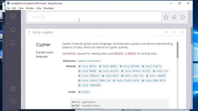 Neo4j Desktop Command Bar [UR] Module 2 Lecture 8 ZE - 252