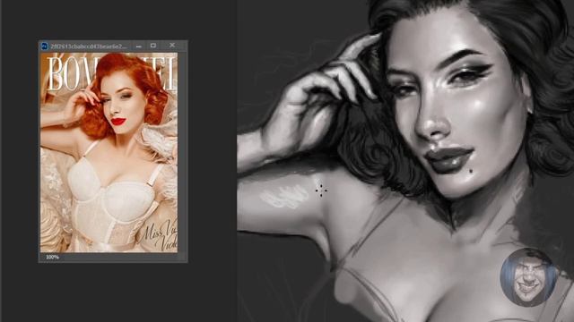Speed Paint: Vintage Gothic Pinup! (Photoshop)