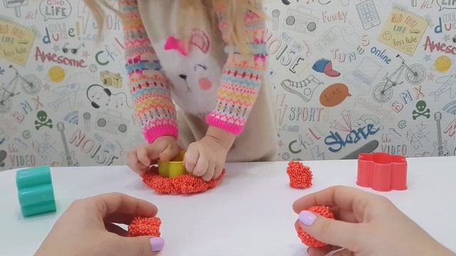 Лепим из шарикового пластилина.