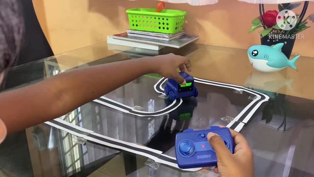 Play go kart with Boxer interactive robot .
