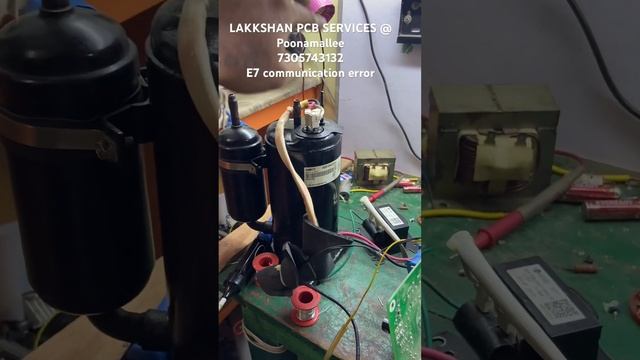 Haier inverter Ac E7 communication error repair & testing @ LAKKSHAN PCB SERVICES POONAMALLEE