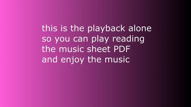 BACKING TRACKS:  "Poeme" from "The secret garden" (Rolf Lovland)