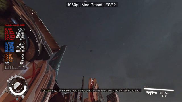 Starfield | RX 6600 + i5 12400F | 1080p | All Presets | FSR ON & OFF