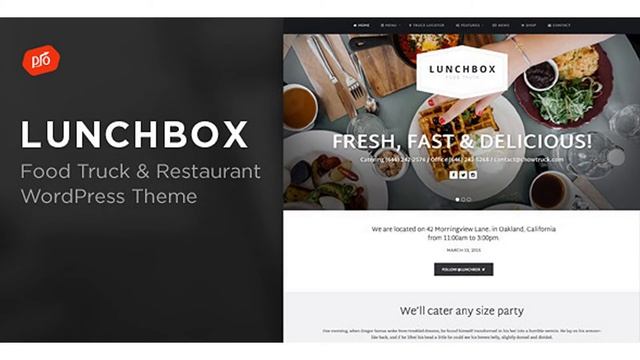 Lunchbox - Food Truck & Restaurant Theme | Themeforest Website Templates and Themes