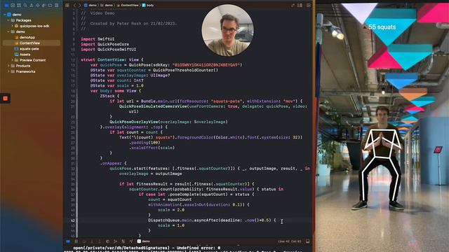 Building a Squat Counter in your iOS app with QuickPose.ai