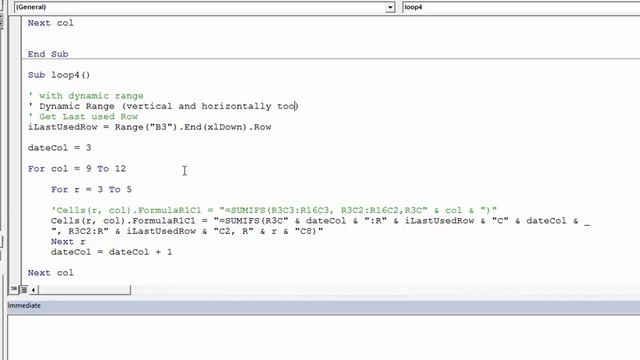 Excel VBA SUMIFS with Dynamic Range