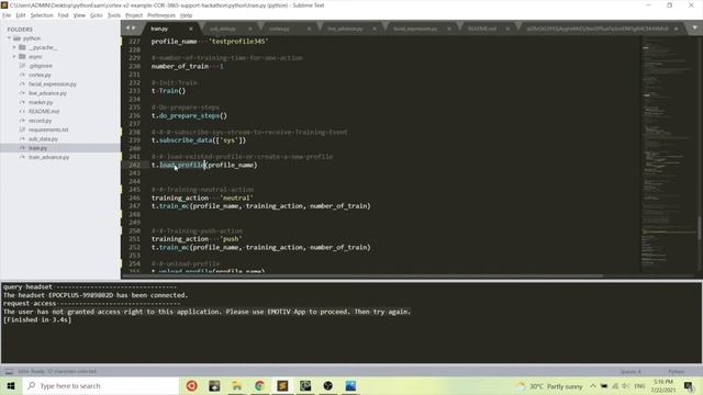 [TUTORIAL] Sample coding tutorial for Cortex Python Example