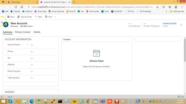 Lesson230 -  Model-driven App Form Component Control in Accounts table- Power Apps 1000 Videos