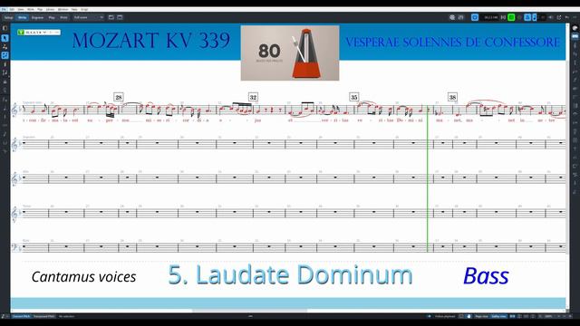 Laudate Dominum - Bass - Cantamus voices