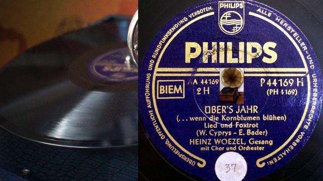 Über's Jahr - Heinz Woezel 1951 Shellac Grammophon VINYL DISK