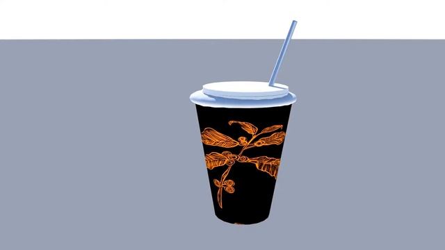 Оформление кофейного стакана