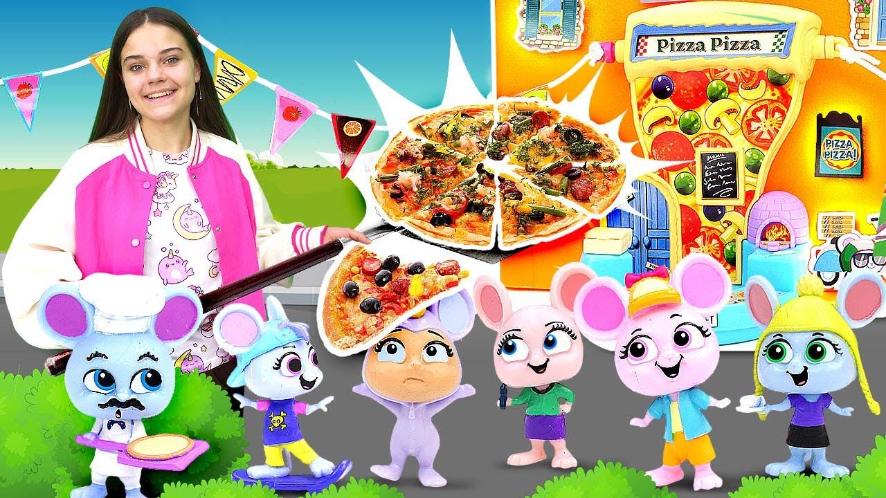 Игрушки для детей - мышки готовят пиццу! Видео про игры в готовку с Маус ин Хаус! Мышкин Дом
