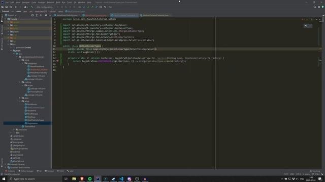 Minecraft Forge Modding 1.16.x - Pt. 08 - Metal Press Container And Screen