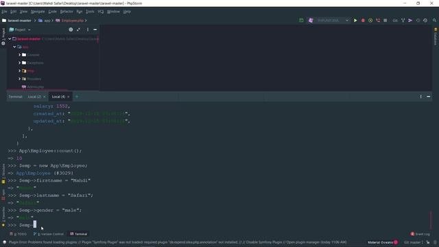 17.  PHP Laravel tinker insert data - لاراول 6 درج کردن دیتا توسط تنکر