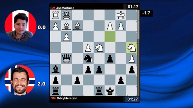 GM Magnus Carlsen DrNykterstein vs GM Jose Martinez Alcantara | chess 960 2+1 |