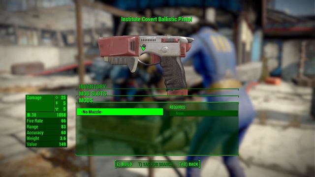 Fallout 4 Mods - Institute Covert Ballistic Pistol
