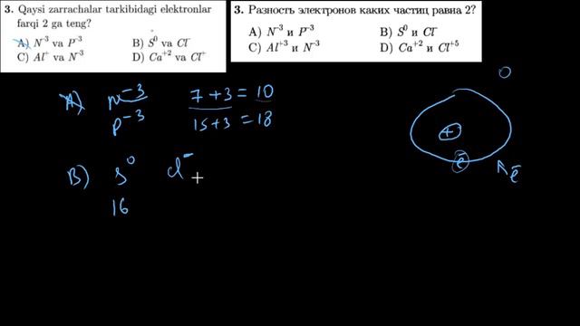 3-test davriy qonun va davriy sistema. Тест 3 периодический закон и периодическая система.