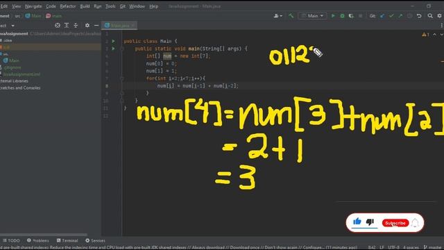 Fibonacci number series in Java [Tagalog]