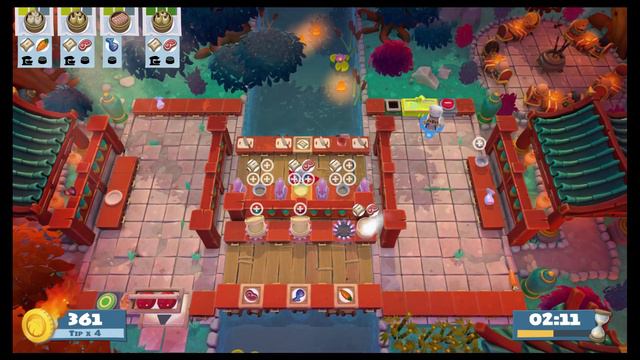 Overcooked! 2: Spring Festival DLC Level 1-5 (4 stars)